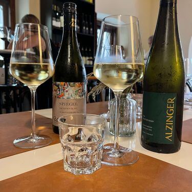 wine bottles with glasses